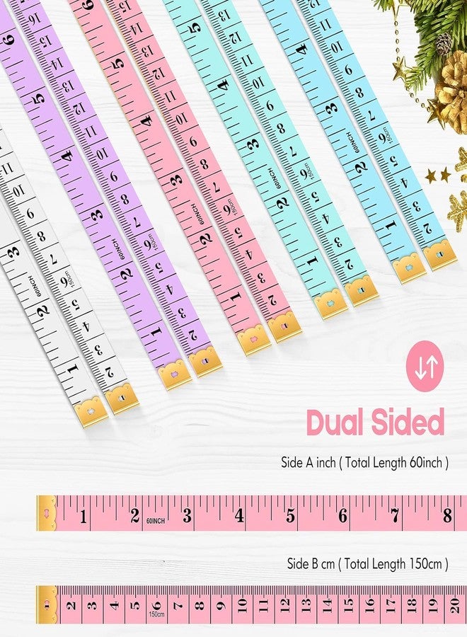 Aakriti Measurement Tape Measure Soft Ruler Measuring for Vinyl Body Fabric Sewing Tailor Cloth Measurement Craft Supplies, 60-Inch/5 Foot Double Scale Ruler Colours May Vary (5) - Image 2